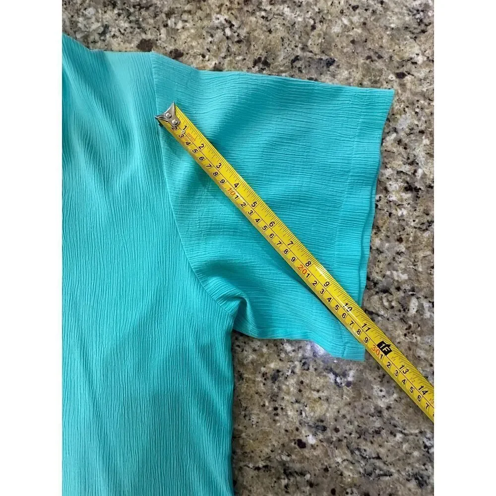 Victoria’s Secret VINTAGE GOLD LABEL Mint Green Satin Collar Sleep Shirt M/ L - Picture 9 of 11